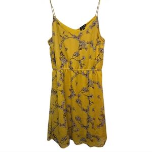 Vero Moda Yellow Floral Wonda Mini Dress Size L